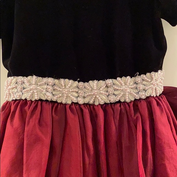 Girls velvet and chiffon holiday dress - Picture 4 of 5